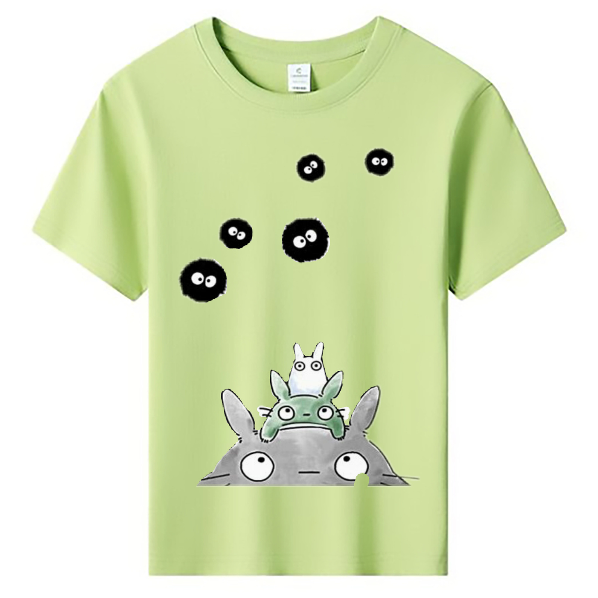 （画像用） となりのトトロ 草壁メイ 草壁サツキ My Neighbor Totoro Satsuki Kusakabe Mei Kusakabe 綿100％キッズTシャツ（フロントプリント）